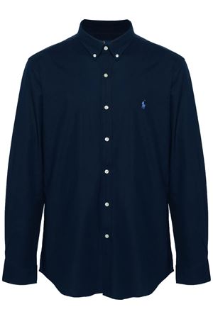 Navy blue stretch-cotton shirt RALPH LAUREN | 710928254001NAVY